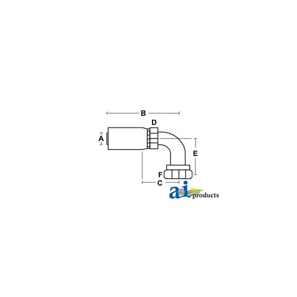 HC-FFX90 Female Seal Lok - Swivel 90 Degree Elbow 3 x5 x2